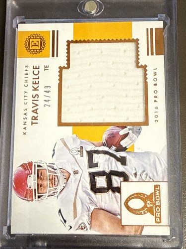 2016 Encased Football Travis Kelce Pro Bowl Jumbo Materials #1 KC Chiefs /49 - Picture 1 of 3