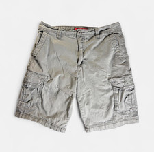 UNIONBAY Men's Gray Cargo Shorts Flat Front Button Pockets Size 34
