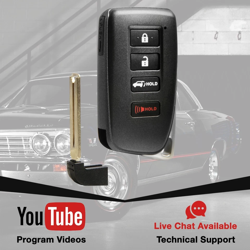 Key Fob Remote for 2015-2020 Lexus LX570 NX200T NX300 NX300H (HYQ14FBA, AG) Foto 3 de 4