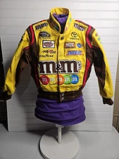 Vintage NASCAR M&M Chase Authentics Button Up Jacket Rare Kid Size XS