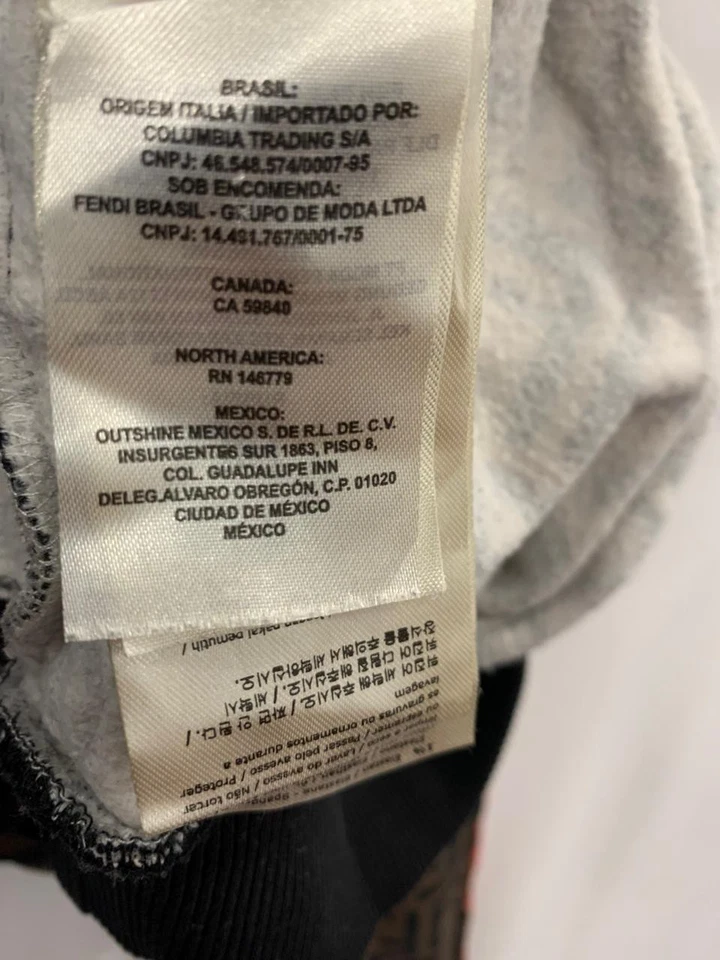 Sudadera con Capucha Fendi Roma FF Logo Monograma Marrón Negro Rayas Italia Talla 48 Mediana #110 Foto 4 de 4