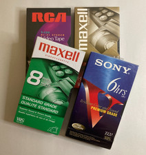 VHS Blank Tapes Lot Of 4 - RCA, Maxell, Sony - NOS - Each NEW Sealed