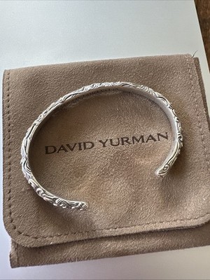 David Yurman  Cuff Bracelet in Sterling Silver - 5mm - Size Medium