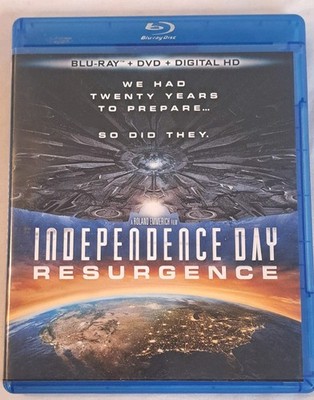 Independence Day Resurgence Blu-Ray + DVD + Digital HD Combo 2016 Sci-Fi