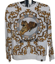 Para hombres Talla Lrg Lujo Estrás León Moda Jersey Sudadera Montefleuri Imperf