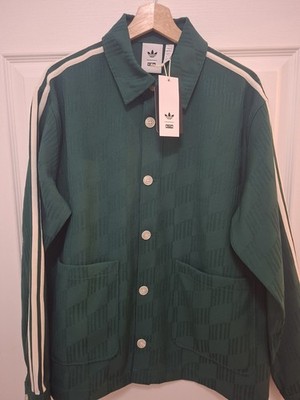 Kith x Adidas Fußball Jacquard Overshirt grün - US M