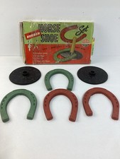 Vintage Auburn Toys Rubber Horse Shoe Set 707 With Original Box, Incomplete