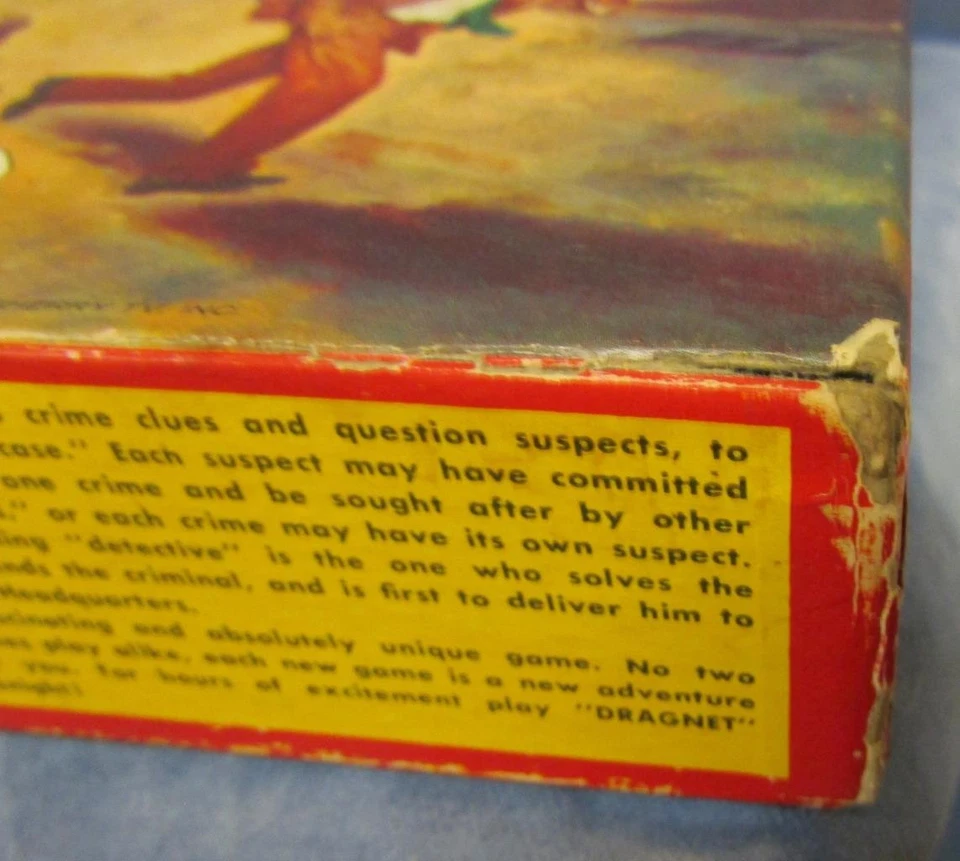 Vintage 1955 THE GAME OF DRAGNET & BADGE 714 Board Game COMPLETE & Instructions - Image 4 of 4