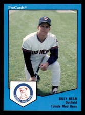 1989 ProCards Minor League Team Set - Toledo Mud Hens (Tigers) w/ Billy Bean