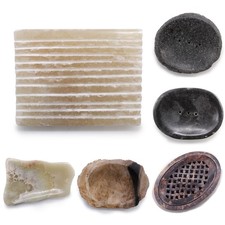 Handmade Stone Soap Dishes Onyx Marble Zeolite Riverstone Bathroom Eco Product