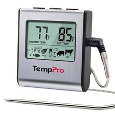 TP16 Large LCD Digital Cooking Food Meat Thermometer for Smoker Oven Kitchen ...