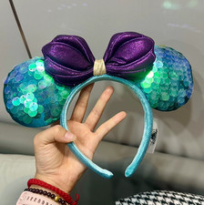 Minnie Little Mermaid Ariel Dinglehopper Mouse Bow Disney Parks Ears Headband