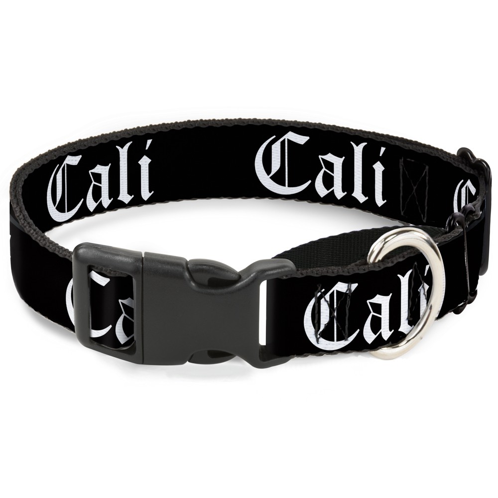 Plastic Martingale Collar CALI Old English Black/White WIDE-Small 13 (US IMPORT)