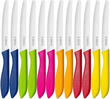 Steak Knife,Stainless Steel Steak Knives Set of 12,Sharp Serrated Tomato Knives,