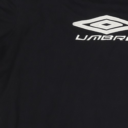 T-shirt Umbro uomo nera L palestra tinta unita logo girocollo - Foto 7 di 12