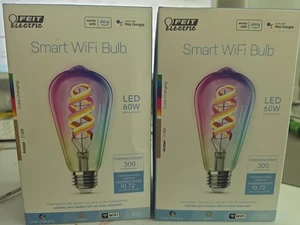 2x Feit Electric Smart Wi-Fi Bulb LED 60W Color Changing