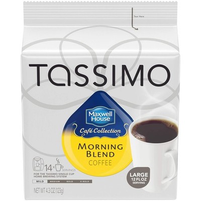 Maxwell House Ground Coffee Tassimo Pods 70 Count Single Serve Morning Blend
