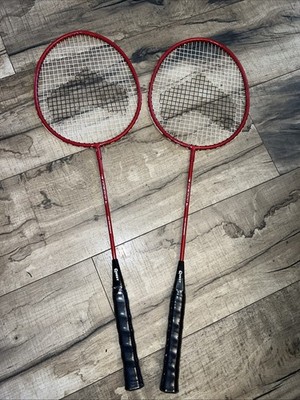 (2) New Old Stock Quest TS300 Badminton Racquets Red (Set of 2) High Performance