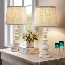 Table Lamps for Bedrooms Set of 2 Farmhouse Bedside Lamps for Nightstand with...