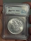 1883- O Morgan Silver Dollar MS63 ICG