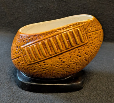 Mid Century Vintage Inarco Japan Football Ceramic Planter 5'' x 5.5''