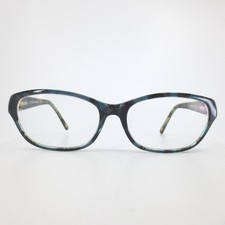 Silver Dollar Cafe 3157 Blue Marbled Tortoise Cat Eye Eyeglasses 52-16-135