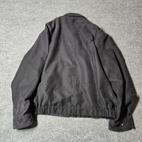 Jos A Bank Jacket Mens Medium Black Full Zip Bomber Style Faux Suede Preppy - Picture 5 of 10