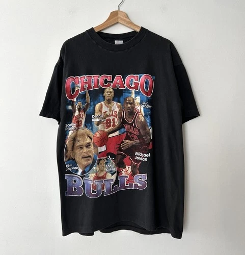 90s Chicago Bulls Rap T Shirt Jordan Single Stitch B 1990s vintage concert t-shirt, vintage, size XXL, single stitch, B+ condition