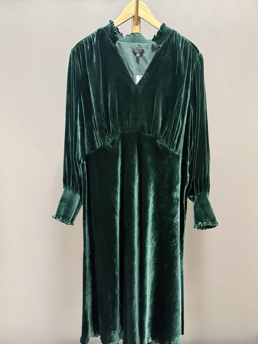Green Velvet Fit & Flare Dresses for Women for sale | eBay