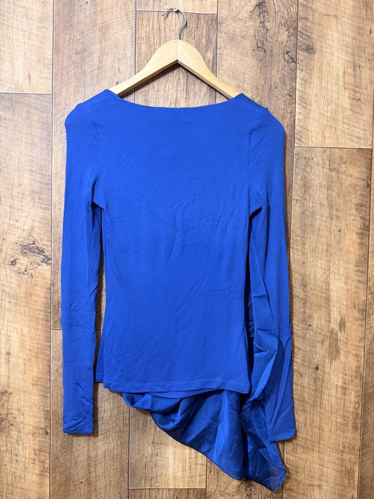 Osman London AW14 Runway Sample Blue Drape Top Catwalk Piece UK 6 image 4