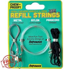 Cat Toy String Replacement 3pk, Chew Proof Metal Wire Wand Refill