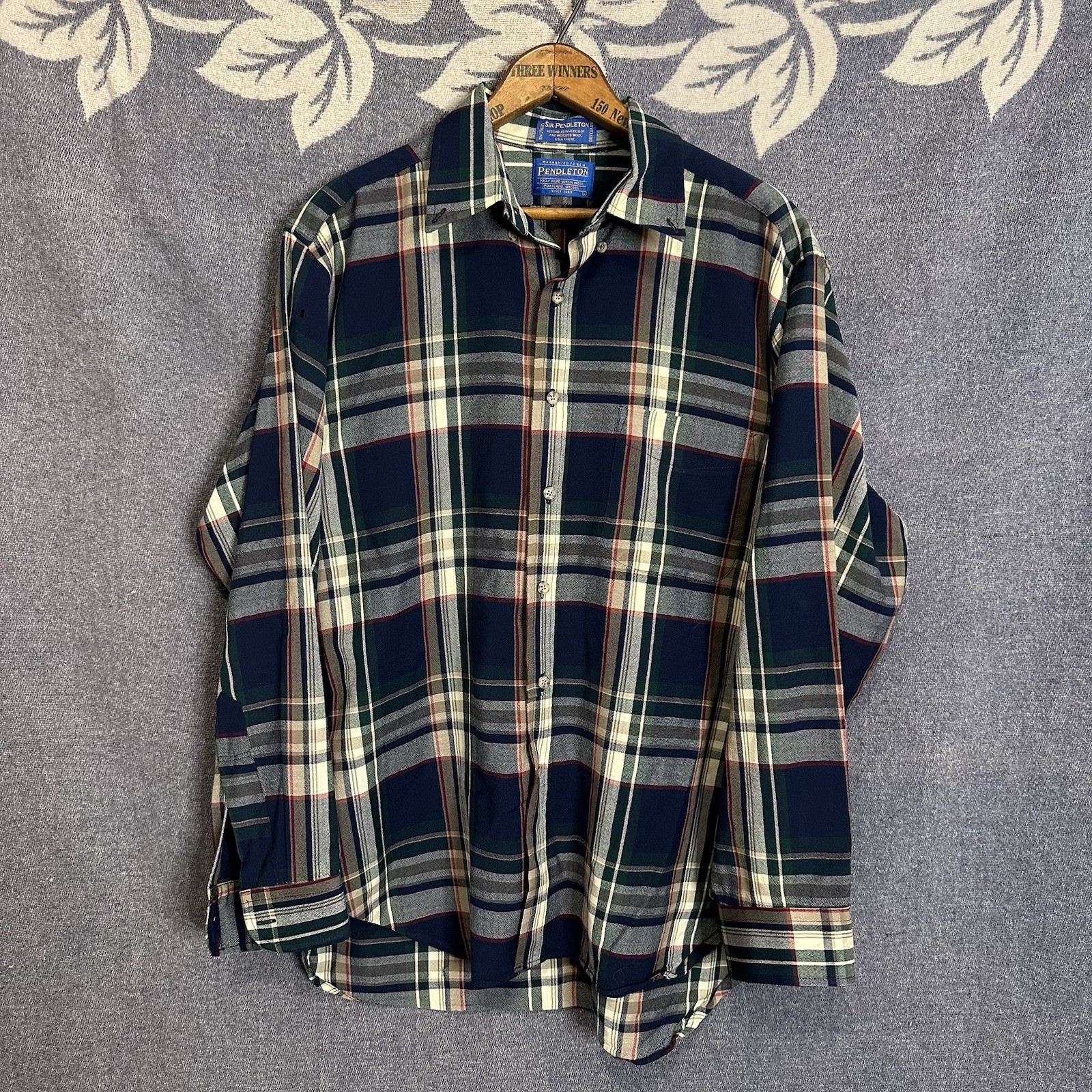 Pendleton Sir Pendleton Plaid Wool Planned Large … - image 1