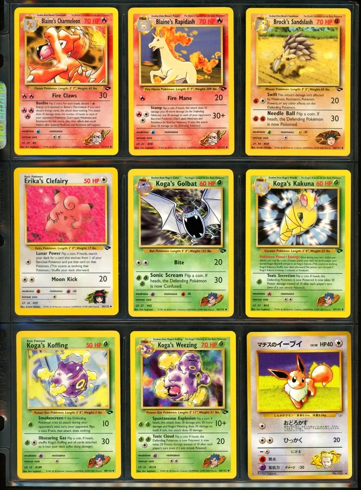 2000 Pokemon GYM CHALLENGE Set NEAR COMPLETE Non Holo UNCOMMON COMMON Cards WotC - Image 2 of 4
