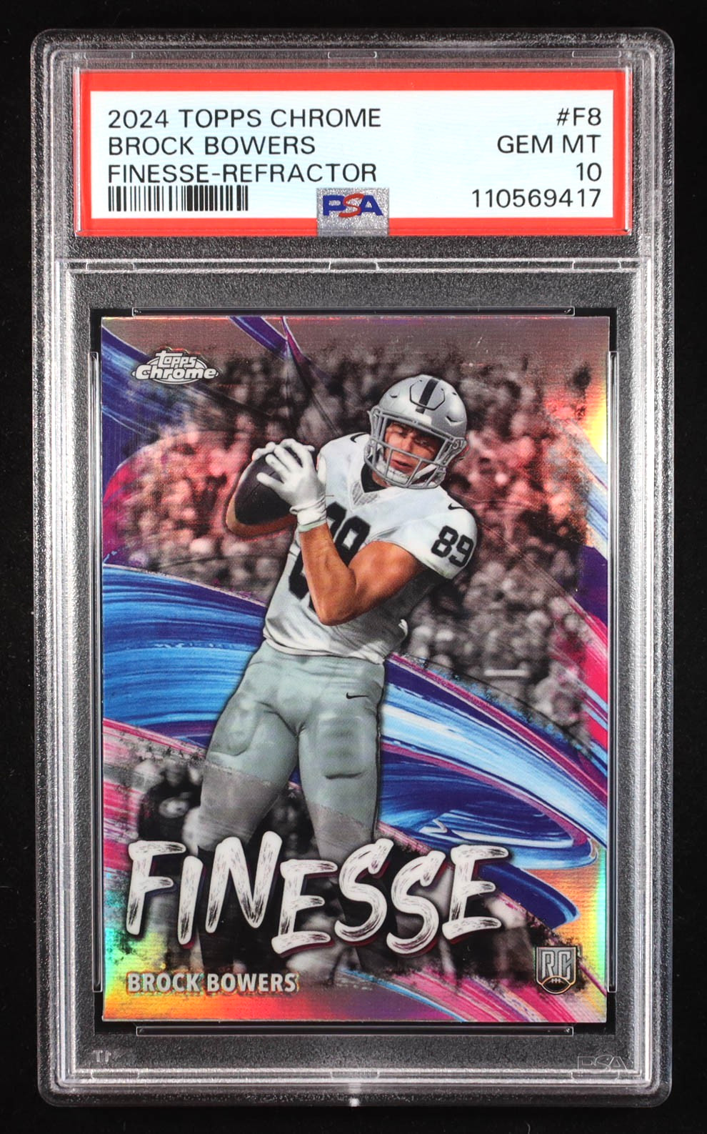 Brock Bowers Topps Chrome Finesse #F8 Refractor