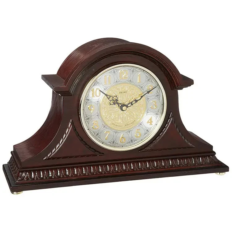 Seiko Solid Oak Quartz Westminster Whittington Mantel Clock