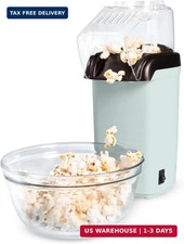 Hot Air Popcorn Popper Healthy 8 Cups Fast Easy with Butter Warmer Aqua
