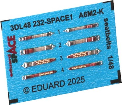 Eduard 1/48 Space A6M2-K Seatbelt 3D Decal (For Eduard Models) Plastic Model De_