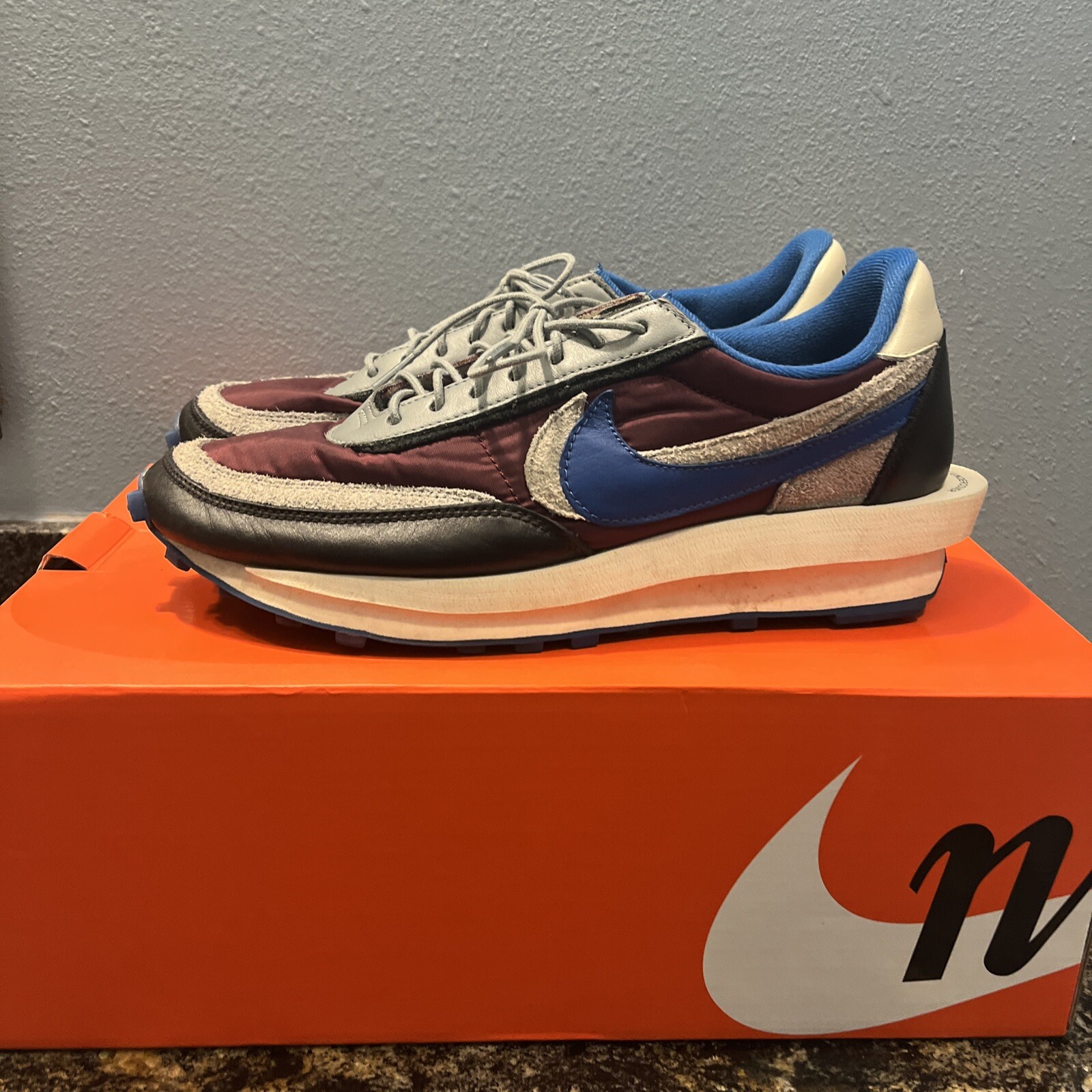 SACAI X NIKE Nike Sacai LD waffle x Undercover Night Maroon Team Royal DJ4857 600 taglia 10 5