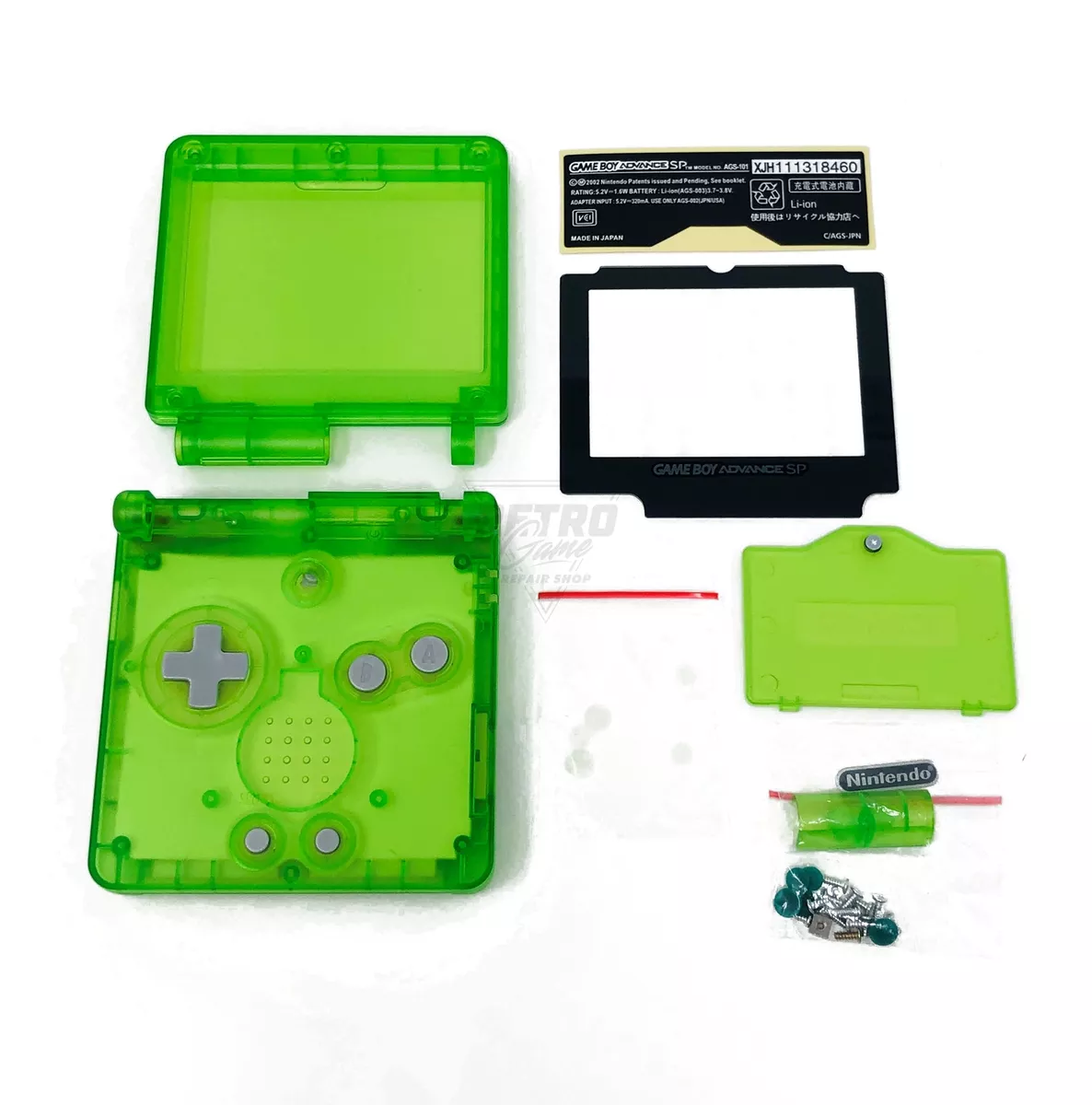 Buy Repairs Game Boy Advance SP Housing Shell Replacement Service Dark Clear Blue