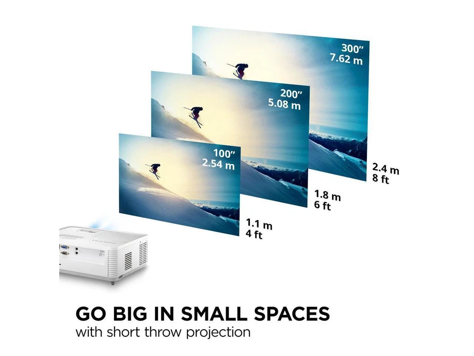 ViewSonic PS502W 4,000 ANSI Lumens WXGA Short Throw Business & Education Project - Image 3 of 4