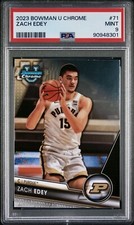 2023-24 Bowman U Chrome Zach Edey Prospect Card #71 MINT~LOW POP Count! 🔥🖤💛
