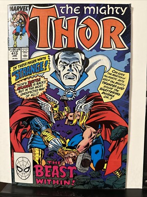 Mighty Thor #413 (1990) Dr. Strange Appearance; Beta Ray Bill back-up story.