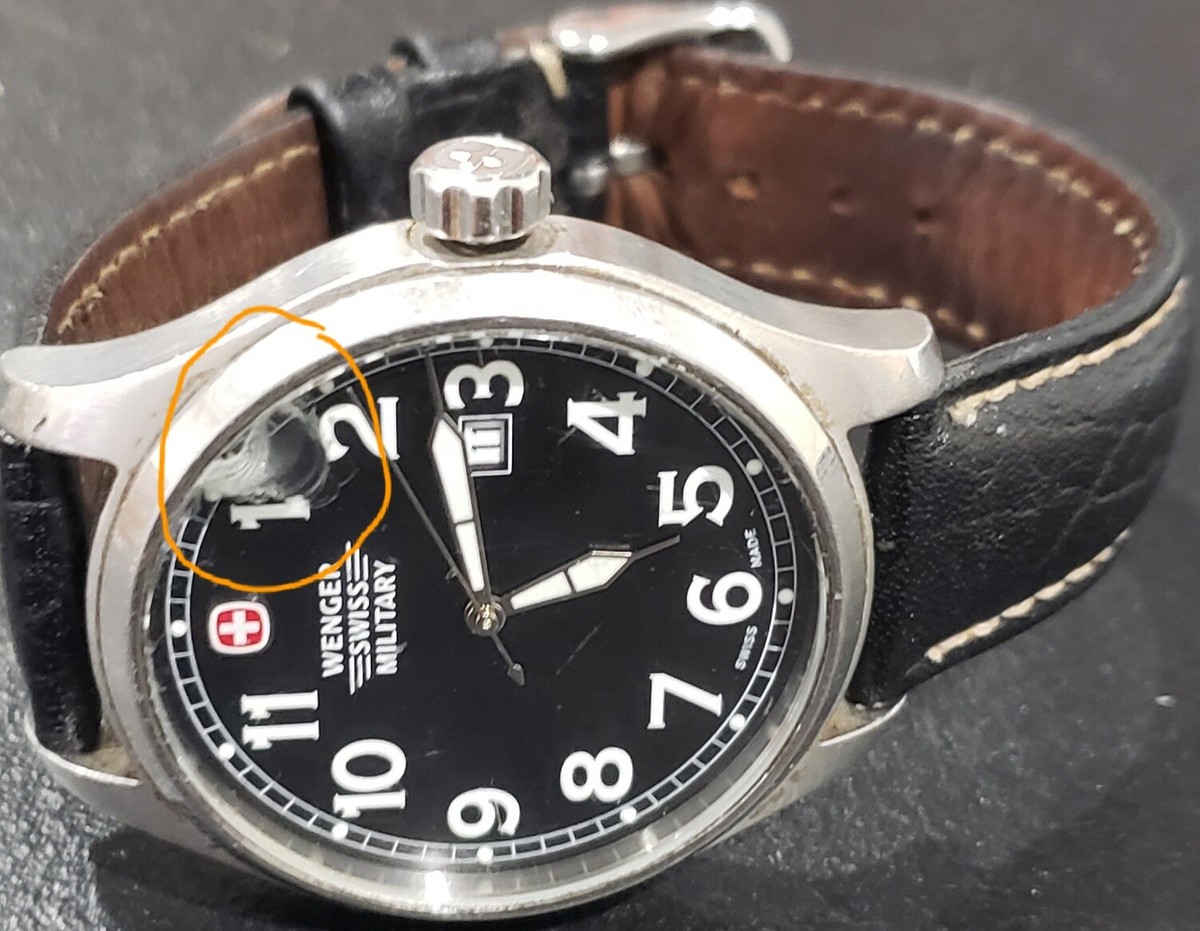 WENGER 79311C BLACK DIAL LEATHER STRAP MEN'S WATCH