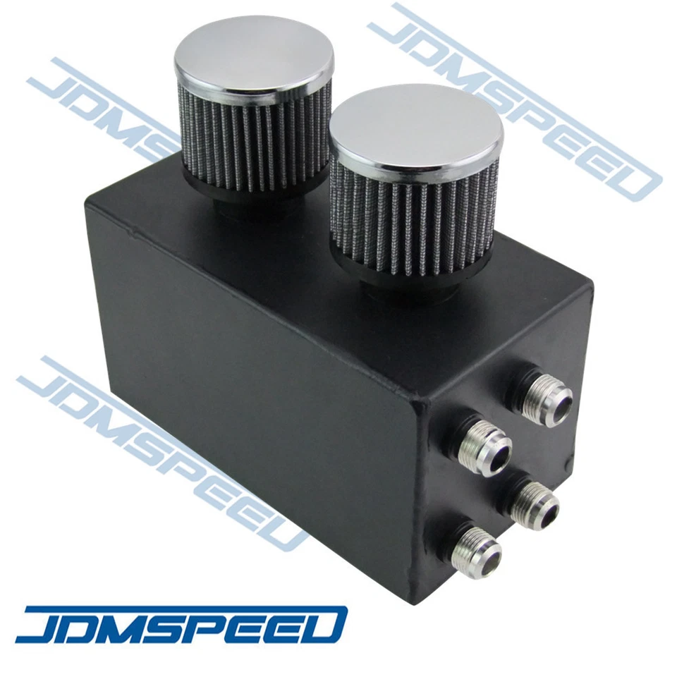Bote de captura de aceite serie Pro para Honda Civic Acura Integra 4 puertos todo negro -10AN Foto 4 de 4