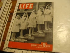 Vintage Life Magazine: SEPT 2 1940: NIGHT BASEBALL; WHITE HOUSE IN COLOR; QUINTS