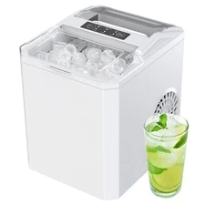 Portable Countertop Ice Machine Produces 26 lbs / 24 Hours, 9 Cubes in 6 Minutes