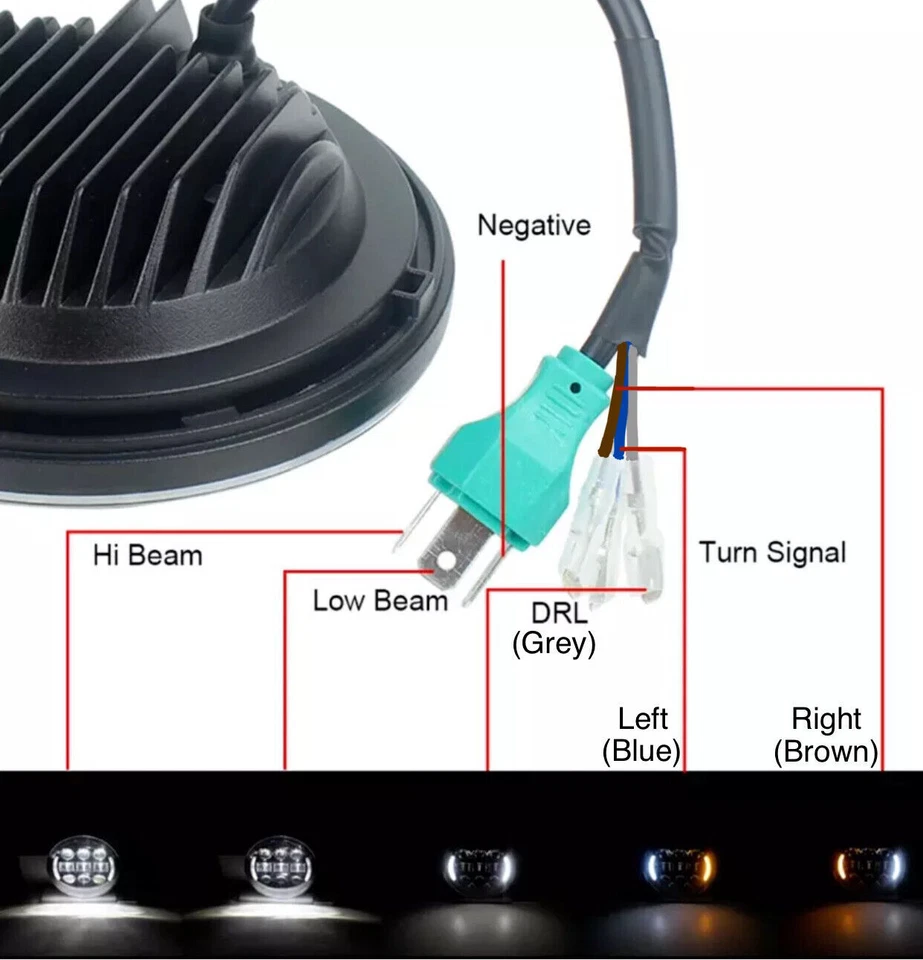 Faro LED de 5,75" con ojo angular apto para motocicleta Victory Gunner octano Foto 2 de 4