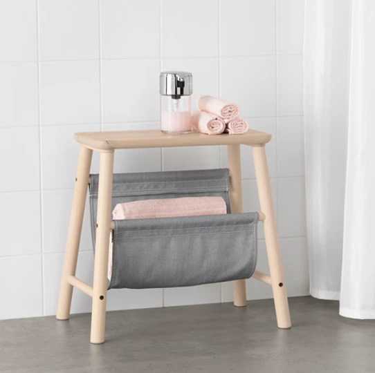 IKEA VILTO storage stool, 45 cm, birch 40344449 NEW - Image 2 of 3