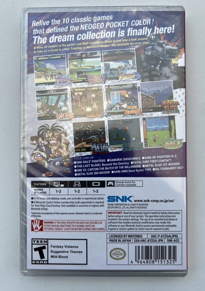 Switch Neogeo Pocket Color Selection Vol 1 New Sealed - Image 2 of 4