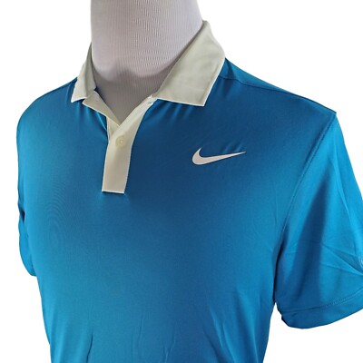 Nike Dri Fit Golf Shirt Polo Custom Athlete Teal BV6850-301 Mens